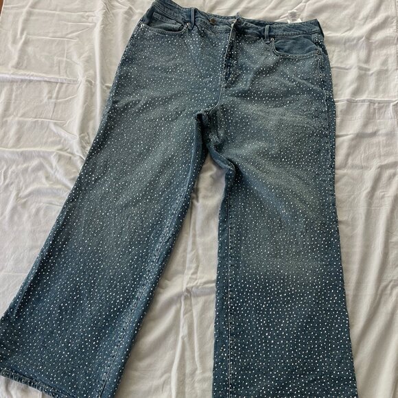 Good American Sky Blue Wide Leg Jeans - Picture 2 of 10